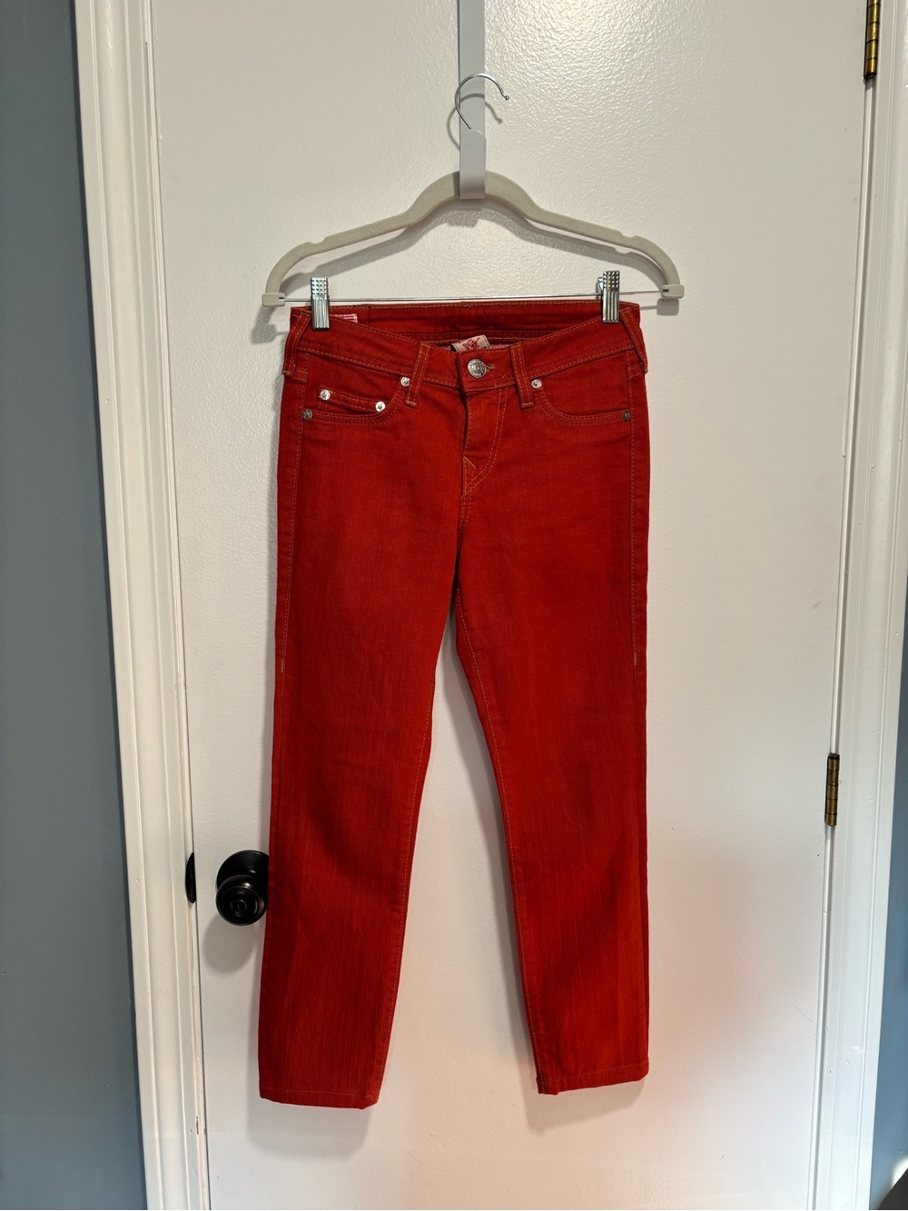 True Religion Red Skinny-Leg Jeans